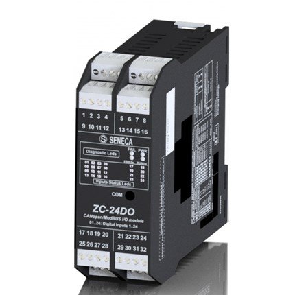 ZC-24DO 24-CH digital output CANopen - MODBUS module